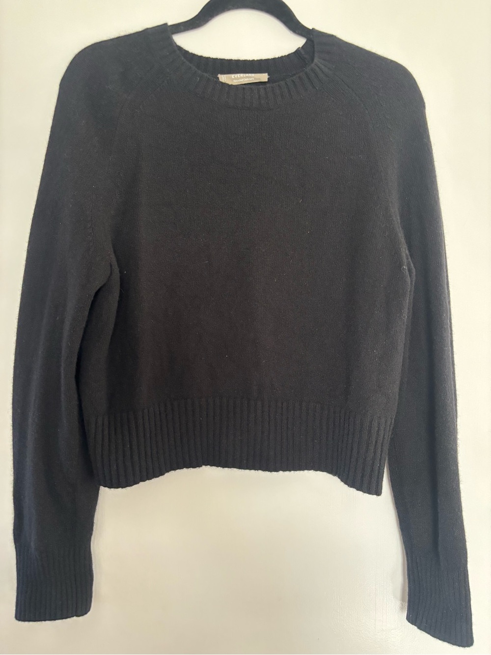 Everlane Cashmere Classic Black Crewneck Women's Sweater